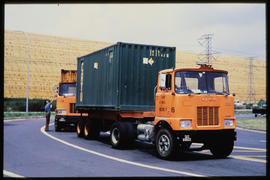 Johannesburg. Two SAR Mack truck with containers.