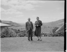 Royal Natal National Park, Drakensberg, 14 to 16 March 1947.  Mr and Mrs Hosken, hosting the Roya...