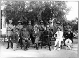 Unidentified group, with some in uniform. (Donated Miss Uyl)