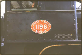 Number plate of SAR Class 8D No 1196.