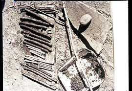 Namibia, 1937. South-West Africa, 1937. Making reed flutes.