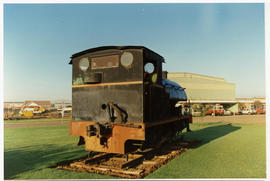 Vereeniging. Union Steel No 4 0-4-0STsaddle tank engine, built by WG Bagnall in 1938.