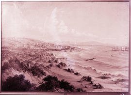 Port Elizabeth, 1853. Coastline. (Reproduction of painting)