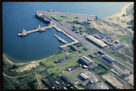 Aerial view of harbour.