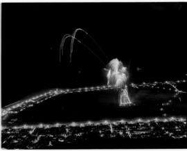 Cape Town, 17 February 1947. Light show in Table Bay Harbour.