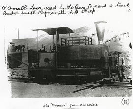 Springbok district. 'Pioneer' locomotive used during Anglo-Boer War to send a truck loaded with d...