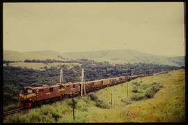 Waterval-Boven district, 1985. Goods train between Waterval-Boven and Machadodorp.