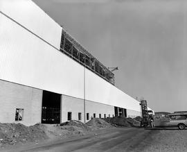 Johannesburg, circa 1979. Jan Smuts Airport. Hangar construction.