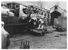 Okiep - Port Nolloth narrow gauge railway. Coaling locomotive No 14.