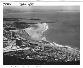 Port Elizabeth, January 1971. Aerial view of Kings beach.