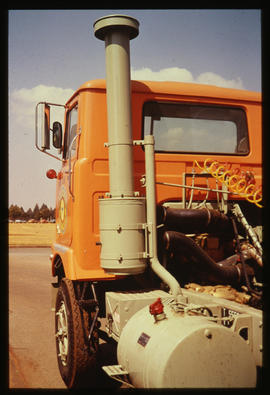 Partial view of SAR truck cab.