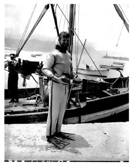 Hermanus, 1955. Abalone diving.