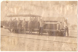 Omaruru, South-West Africa. Railcar at railway station. (Erich Stacher)