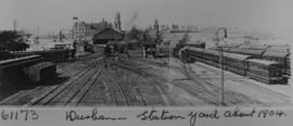 Durban, 1904. Station yard. See P1128.