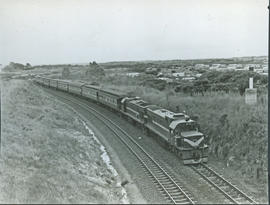 "1971. Two SAR Class ?, first No 33-013 with passenger train."