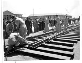 Johannesburg, 23 September 1947. Visit of Minister of Transport Sturrock to Esselen Park to inspe...