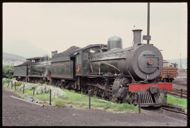 Cape Town, March 1976. SAR Class 8B No 1132 and SAR Class 7 No 987 at Paardeneiland.