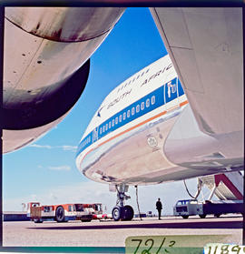 SAA Boeing 747 ZS-SAN 'Lebombo' on apron.