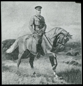 Drawing of General JC Smuts on horseback.