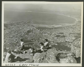 Cape Town, 1953. Table Bay from the top of Table Mountain.