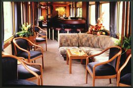 Blue Train lounge interior.