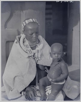 Pretoria district, 1952. Ndebele woman and child.