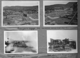 Cookhouse district, January 1932. Four photographs of damage at Ripon Bridge over the Little Fish...