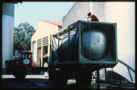Stellebosch, 1987. Tanker trailer for wine.