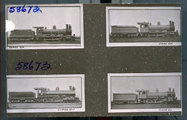 A variety of Cape 6th Class locomotives, later SAR Classes 6A, 6H, 6J and 6L.