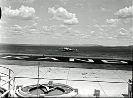 Johannesburg, 1946. Rand airport. SAA Junkers Ju-86. Note airman's clock.