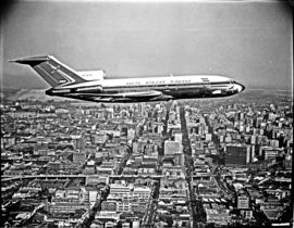 Johannesburg, 1965. SAA Boeing 727 ZS-DYN 'Limpopo' in flight.