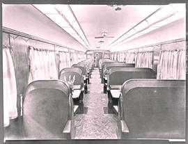
Interior of dining car Type A-31 No 237 'Mazoe'.
