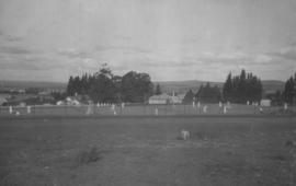 Heidelberg Transvaal, 1935. Tennis club. The closest building on the left was a coach house, late...