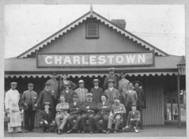 Charlestown. Stationmaster and staff.