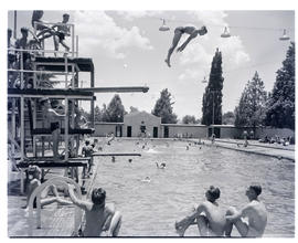 "Kroonstad, 1946. Public swimming pool."