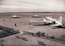 Johannesburg, 1948. Palmietfontein airport. CAA (Central African Airways) Vickers Viking VP-YEX o...