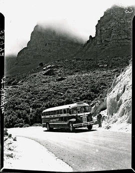 Hermanus, 1948. SAR Canadian Brill bus No MT6007 on open road.