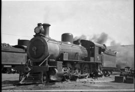 Cape Town. SAR Class 6G No 610 at Paarden Eiland shed. (DF Holland Collection)
