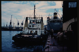 Durban, April 1975. SAR tug 'W Marshall Clark' in Durban Harbour. [JV Gilroy]