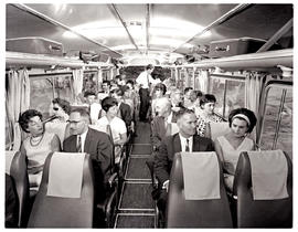 "Johannesburg, 1965. SAR Mercedes motor coach interior."