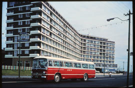 East London. SAR Mercedes Benz tour bus at Kennaway Hotel.
