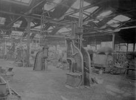 Blacksmith workshop interior.