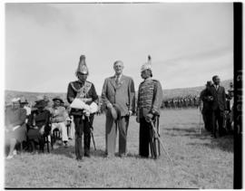 Lobatsi, Bechuanaland, 17 April 1947. Chief Tshekedi, Regent of the Bamangwato tribe, and Chief B...