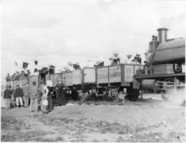 Pretoria - Pietersburg goods wagons hauled by locomotive "Nylstroom" transporting well-...
