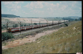 Johannesburg, March 1981. SAR type 5M2A suburban train near New Canada. [CF Gunter]
