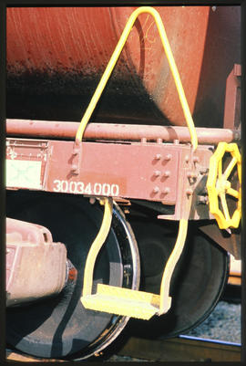 Detail of train wheel.