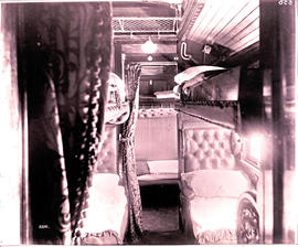 Interior of NGR family saloon of Natal Corridor Dining Express sleeping car. Later SAR type C-8.
