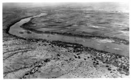 Kakamas, 1953. Aerial view of Orange River settlement.