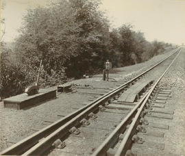 Set of points on single track railway line.