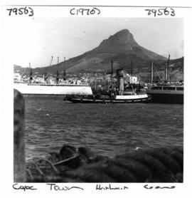 Cape Town, 1970. Harbour tug in Table Bay Harbour.